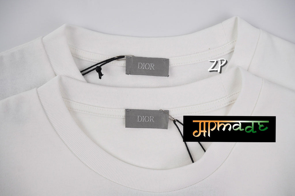 Burberry Velvet Flocked Letter Print Cotton T-Shirt