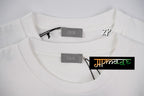 Burberry Velvet Flocked Letter Print Cotton T-Shirt