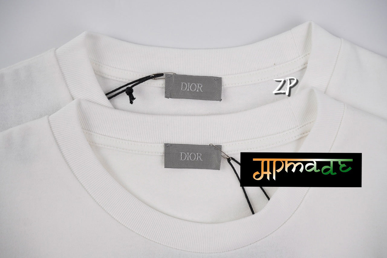 Burberry Velvet Flocked Letter Print Cotton T-Shirt