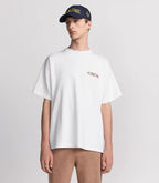 Burberry Tatami Embroidered Crew Neck Cotton T-Shirt