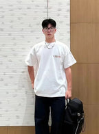 Burberry Tatami Embroidered Crew Neck Cotton T-Shirt