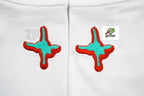 Burberry Tatami Embroidered Crew Neck Cotton T-Shirt