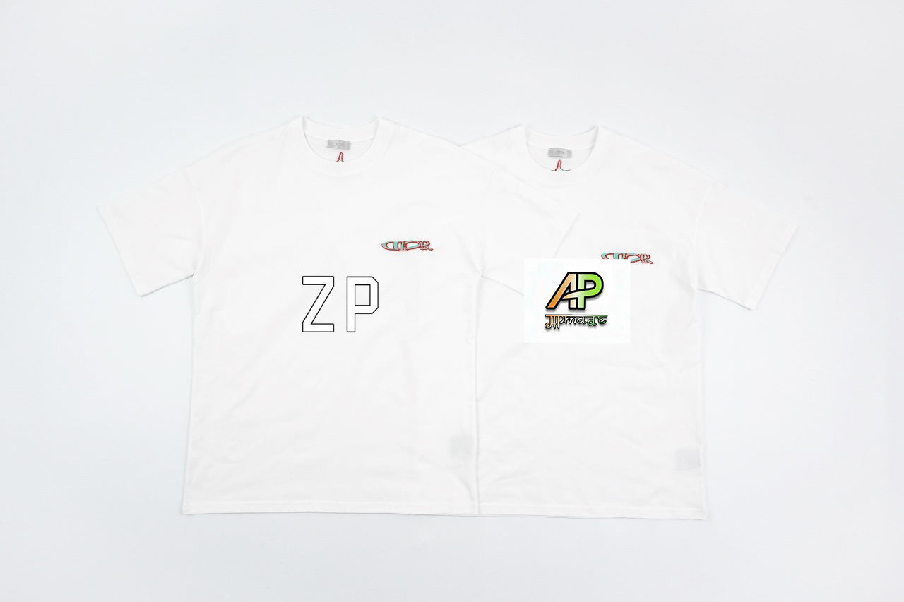Burberry Tatami Embroidered Crew Neck Cotton T-Shirt