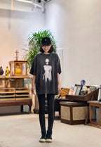 SAINT MXXXXXX Spray Monkey Gradient Distressed T-Shirt