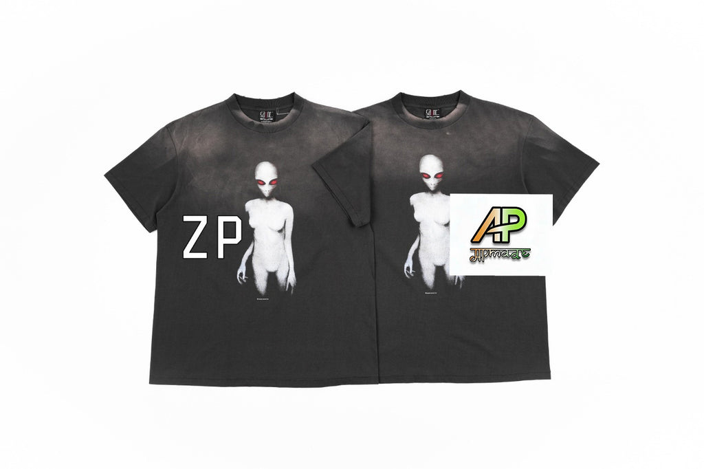 SAINT MXXXXXX Spray Monkey Gradient Distressed T-Shirt