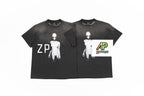 SAINT MXXXXXX Spray Monkey Gradient Distressed T-Shirt
