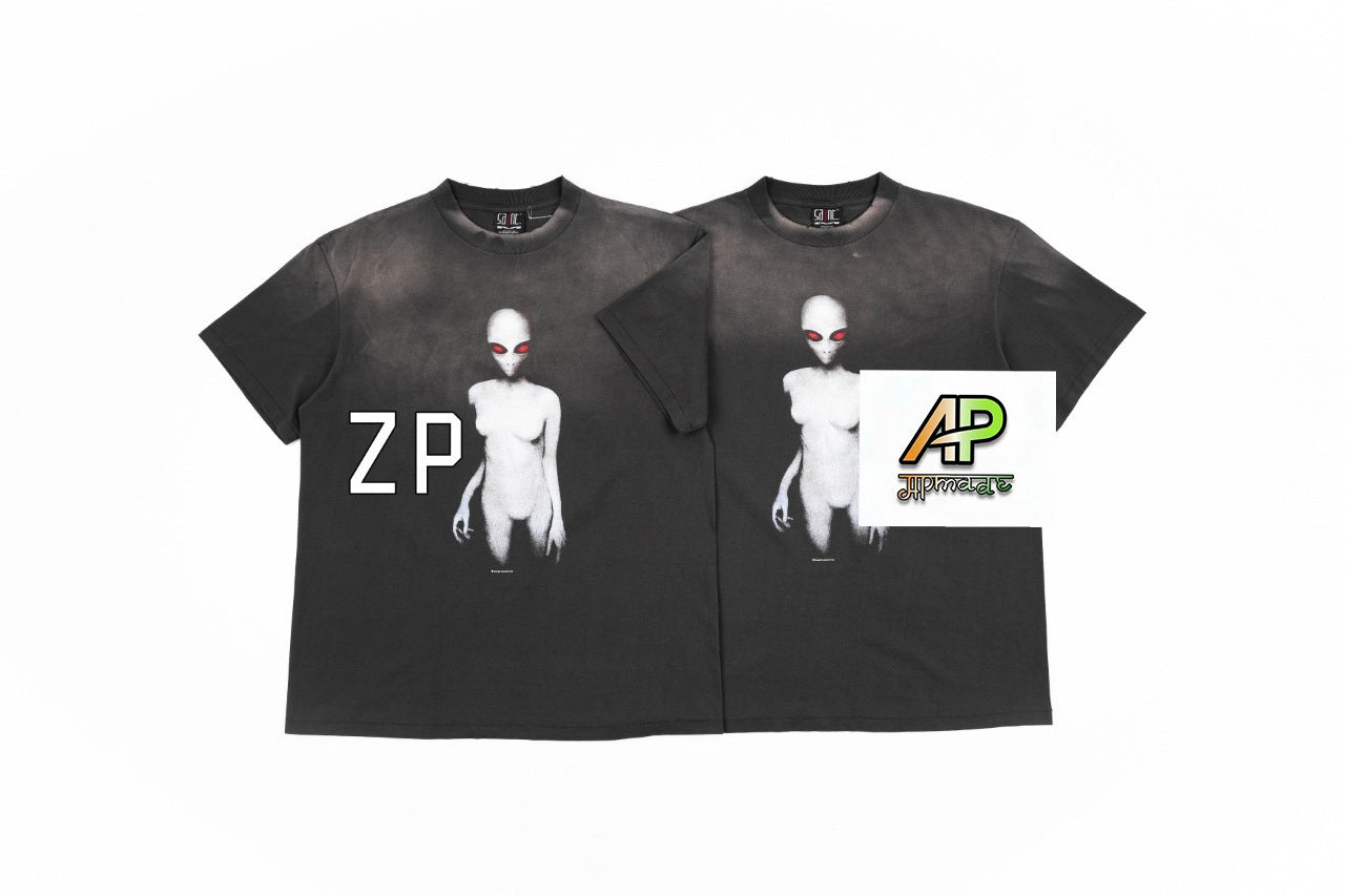SAINT MXXXXXX Spray Monkey Gradient Distressed T-Shirt