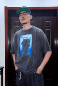 SAINT MXXXXXX Spray Monkey Gradient Distressed T-Shirt