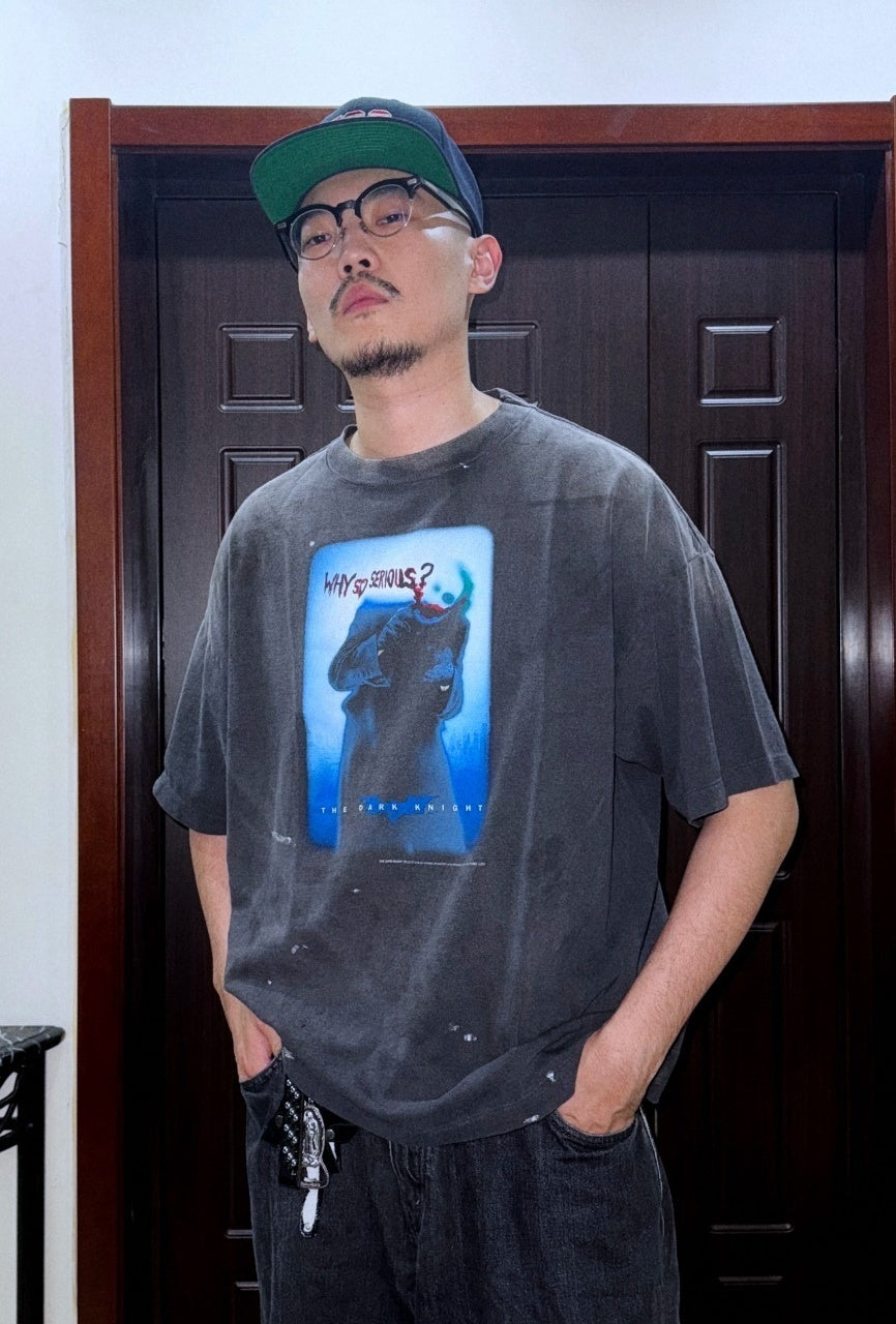 SAINT MXXXXXX Spray Monkey Gradient Distressed T-Shirt