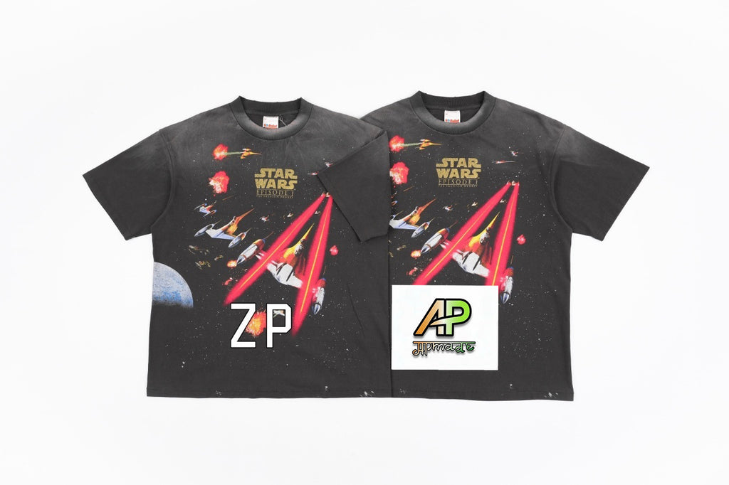 SAINT MXXXXXX Vintage Direct-Print Tubular Cotton T-Shirt