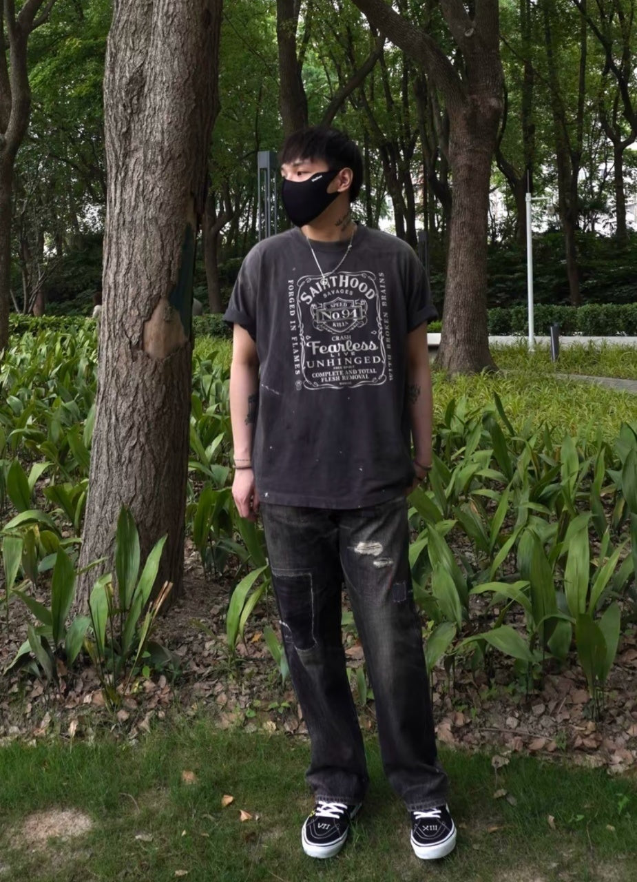 SAINT MXXXXXX Cable Graphic Direct-Print T-Shirt