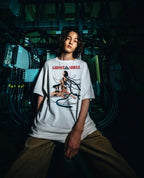 SAINT MXXXXXX Frosted Wash Direct-Print Tubular T-Shirt
