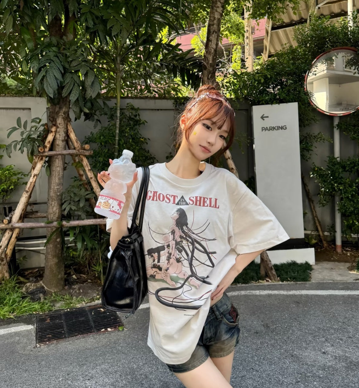 SAINT MXXXXXX Frosted Wash Direct-Print Tubular T-Shirt