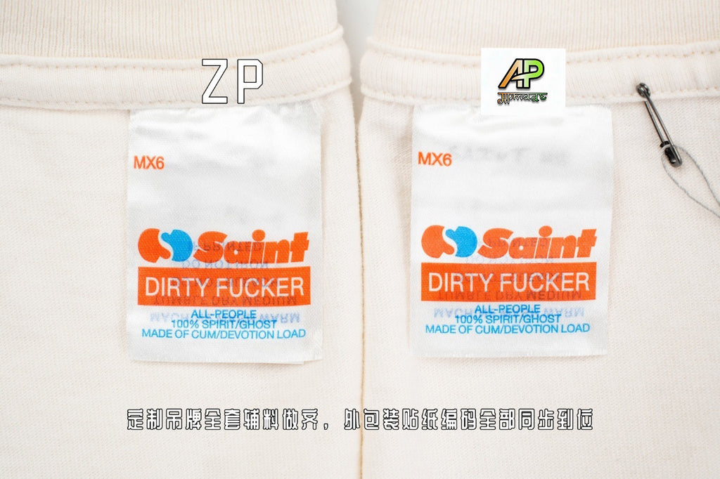 SAINT MXXXXXX Asut-Dyed Spray-Fade Tubular Cotton T-Shirt