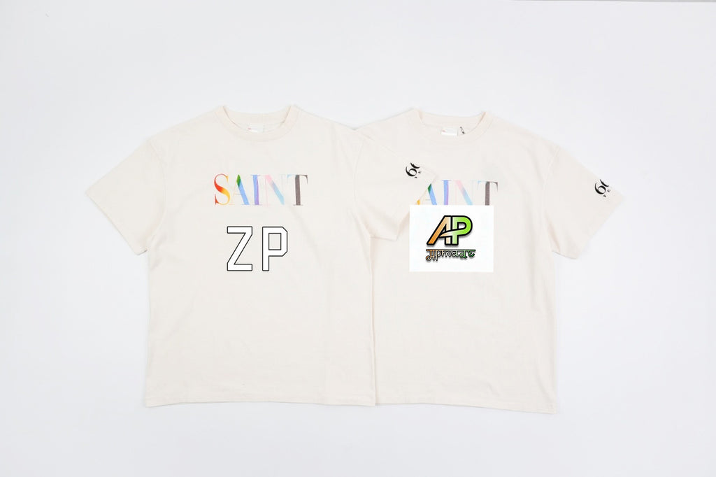 SAINT MXXXXXX Asut-Dyed Spray-Fade Tubular Cotton T-Shirt