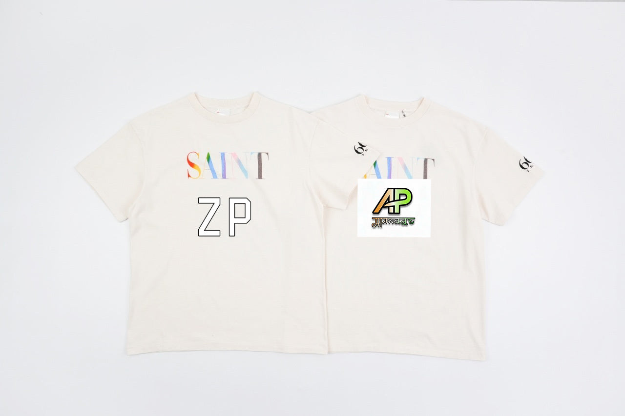 SAINT MXXXXXX Asut-Dyed Spray-Fade Tubular Cotton T-Shirt