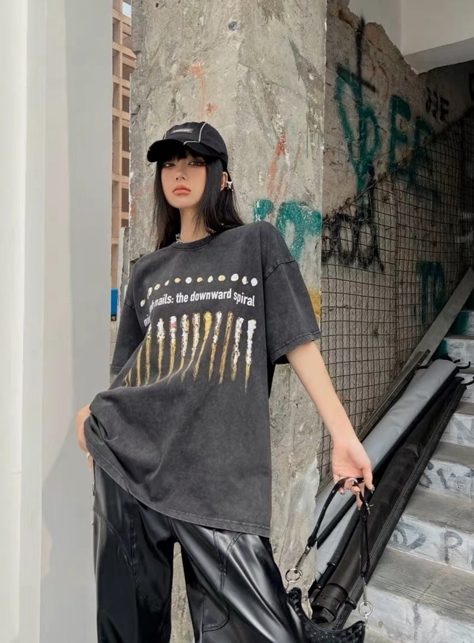 SAINT MXXXXXX Vintage Tubular Cotton Direct-Print T-Shirt