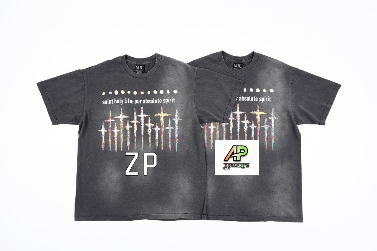 SAINT MXXXXXX Vintage Tubular Cotton Direct-Print T-Shirt
