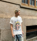 SAINT MXXXXXX Spray-Faded Tubular Cotton Graphic T-Shirt