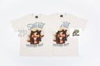 SAINT MXXXXXX Spray-Faded Tubular Cotton Graphic T-Shirt