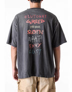 SAINT MXXXXXX Spray Monkey Gradient Distressed Tubular Cotton T-Shirt