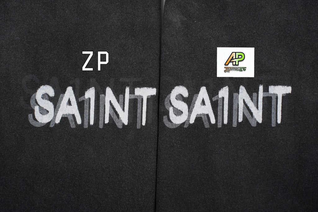 SAINT MXXXXXX Spray Monkey Gradient Distressed Tubular Cotton T-Shirt