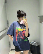 SAINT MXXXXXX Spray Monkey Gradient Distressed Tubular Cotton T-Shirt