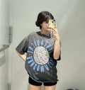 SAINT MXXXXXX Spray Monkey Gradient Distressed Tubular Cotton T-Shirt