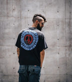 SAINT MXXXXXX Spray Monkey Gradient Distressed Tubular Cotton T-Shirt