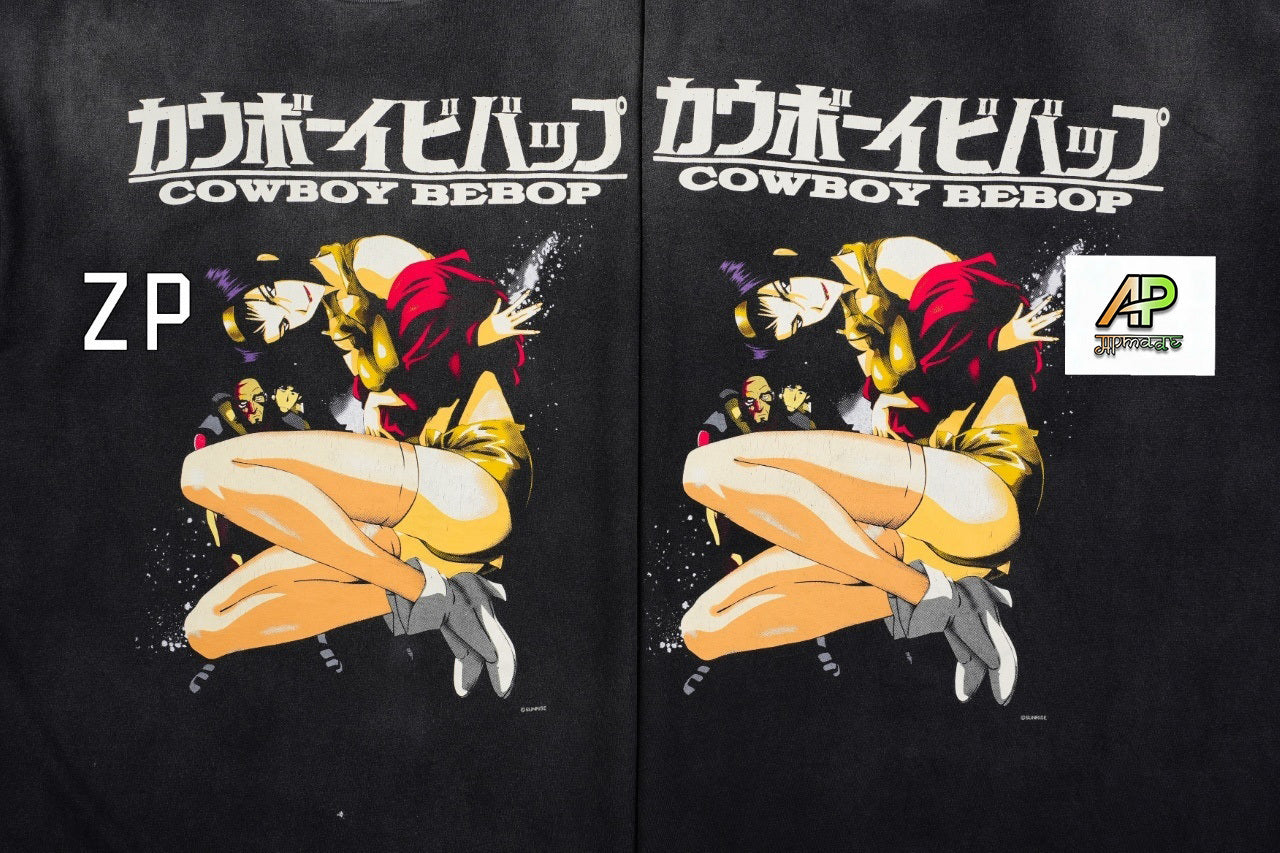 SAINT MXXXXXX Spray Monkey Gradient Distressed Tubular Cotton T-Shirt