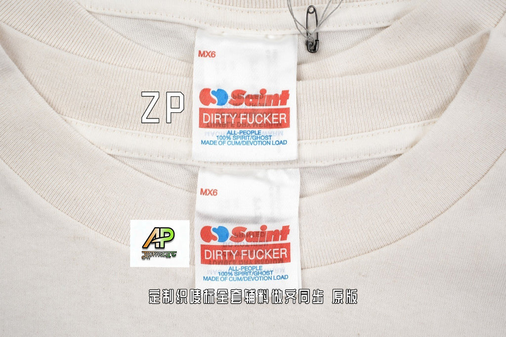 SAINT MXXXXXX Direct-Print Tubular Cotton T-Shirt