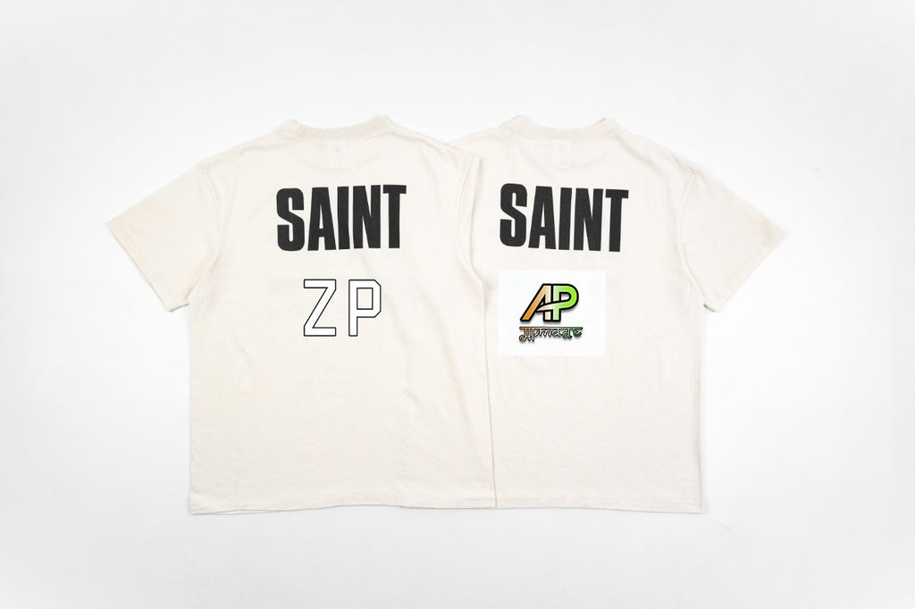 SAINT MXXXXXX Direct-Print Tubular Cotton T-Shirt