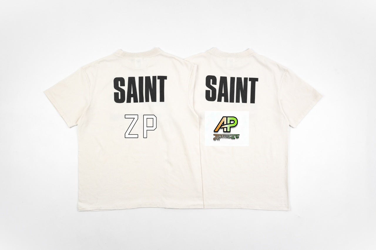 SAINT MXXXXXX Direct-Print Tubular Cotton T-Shirt