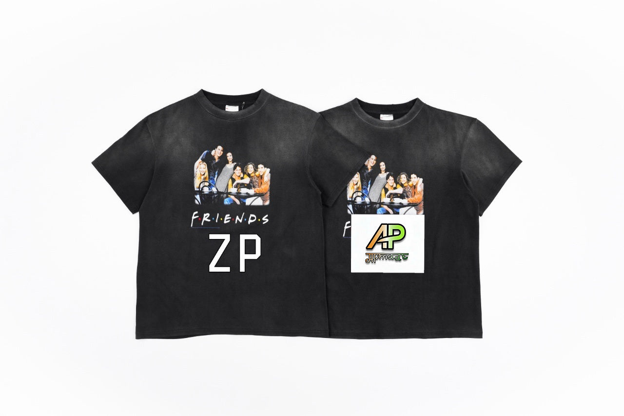 SAINT MXXXXXX Friends Drinking Coffee Graphic T-Shirt