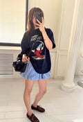 SAINT MXXXXXX Fantasy Mickey Print Distressed Tubular T-Shirt