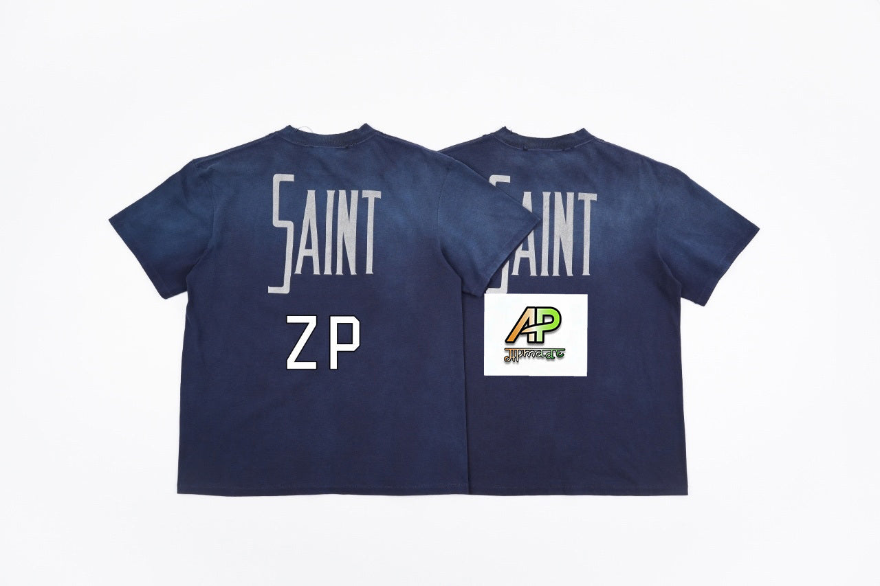 SAINT MXXXXXX Fantasy Mickey Print Distressed Tubular T-Shirt