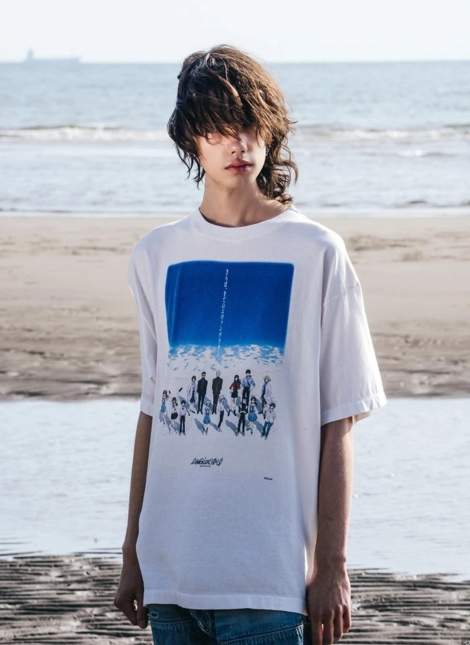 SAINT MXXXXXX Vintage Direct-Print Tubular Cotton T-Shirt