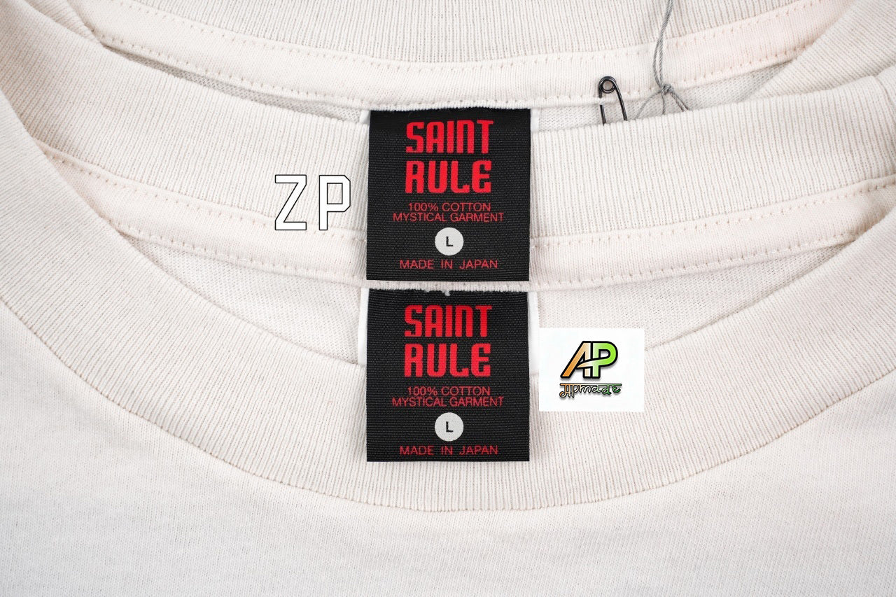 SAINT MXXXXXX Vintage Direct-Print Tubular Cotton T-Shirt