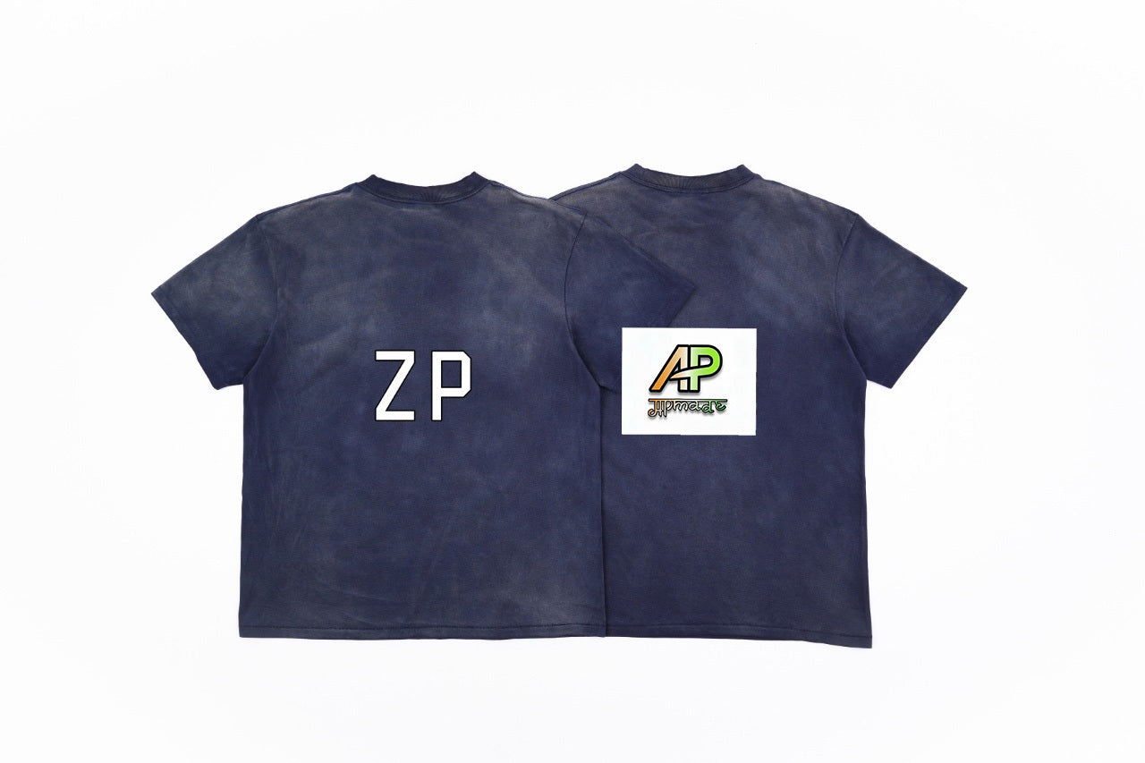 SAINT MXXXXXX Spray Monkey Gradient Distressed Tubular Cotton T-Shirt