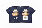 SAINT MXXXXXX Spray Monkey Gradient Distressed Tubular Cotton T-Shirt