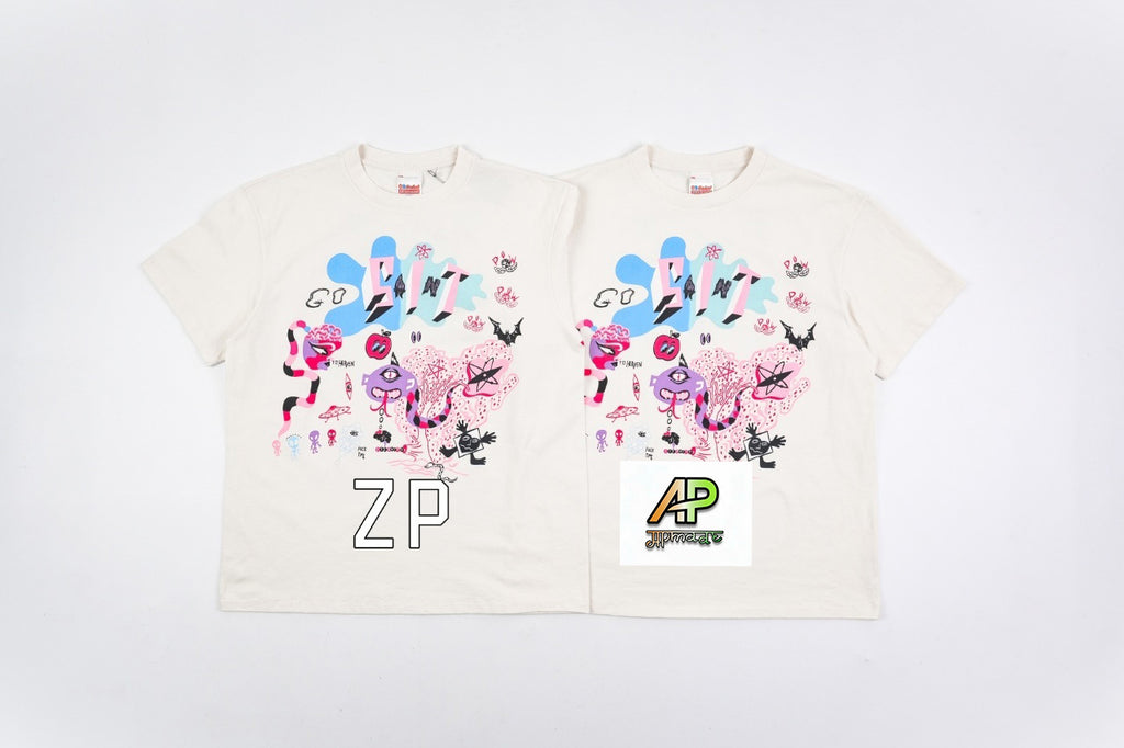 SAINT MXXXXXX Cartoon Abstract Monster Print T-Shirt