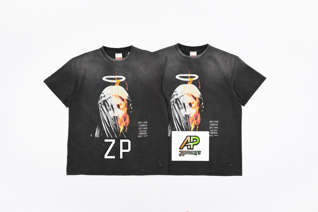 SAINT MXXXXXX Angel Veil Madonna Print T-Shirt