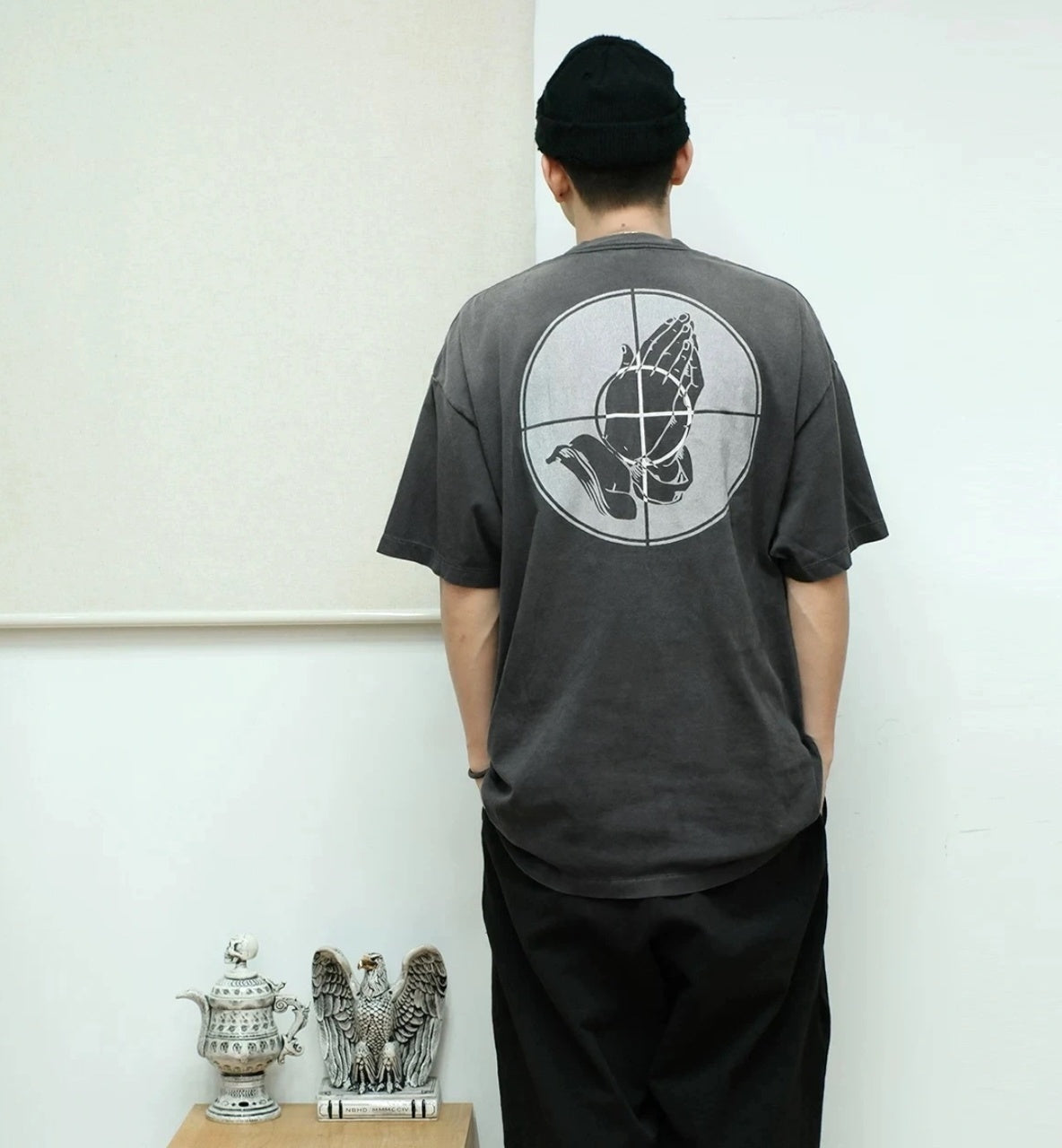 SAINT MXXXXXX Jesus Big Prayer Heart Print T-Shirt