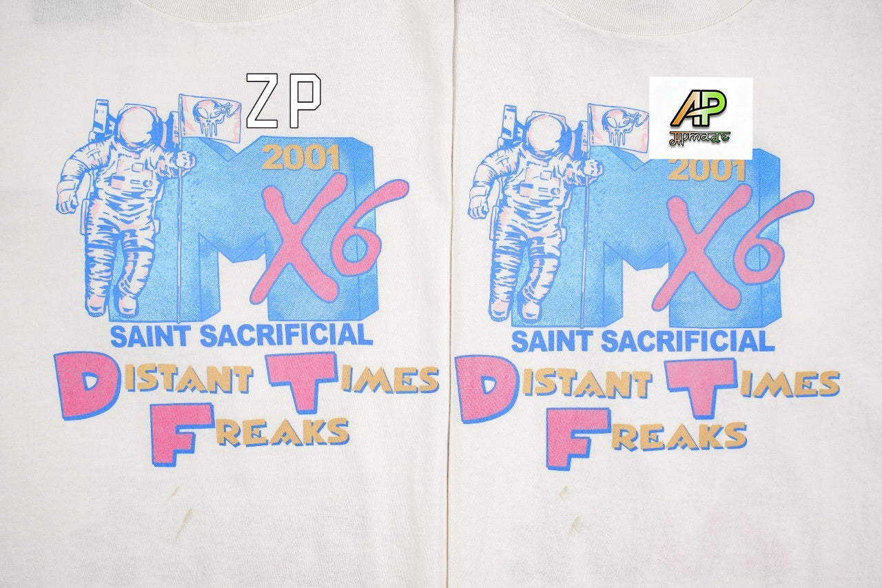 SAINT MXXXXXX Astronaut Stain Print T-Shirt