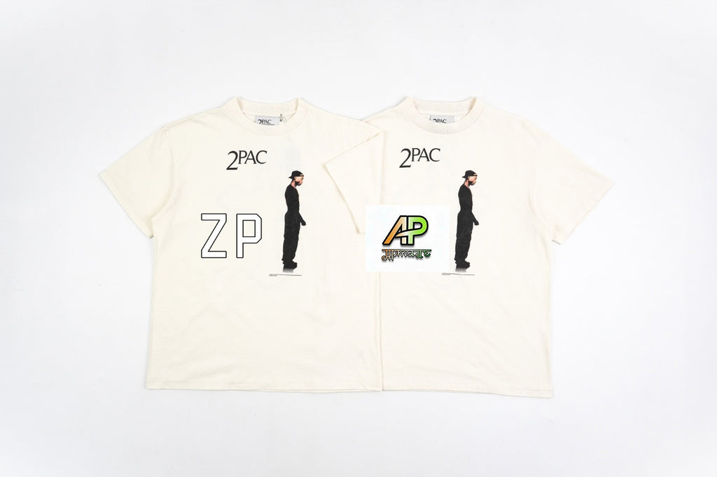 SAINT MXXXXXX 2PAC Cross Portrait Print T-Shirt