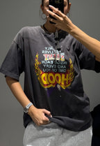 SAINT MXXXXXX Flame Wings Graphic Short-Sleeve T-Shirt