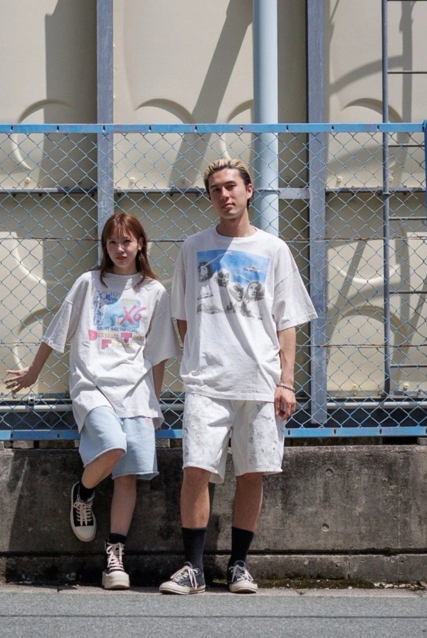 SAINT MXXXXXX Alien Crisis Print Short-Sleeve T-Shirt