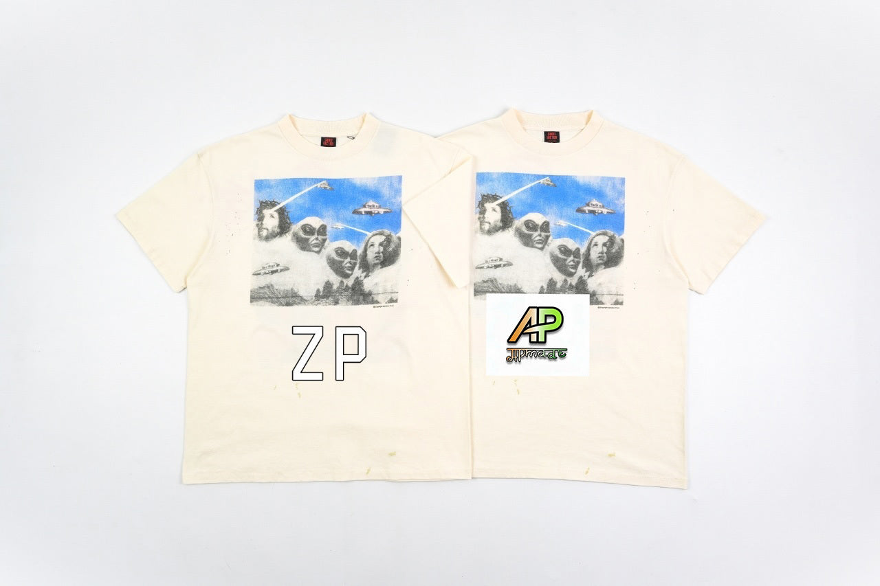 SAINT MXXXXXX Alien Crisis Print Short-Sleeve T-Shirt