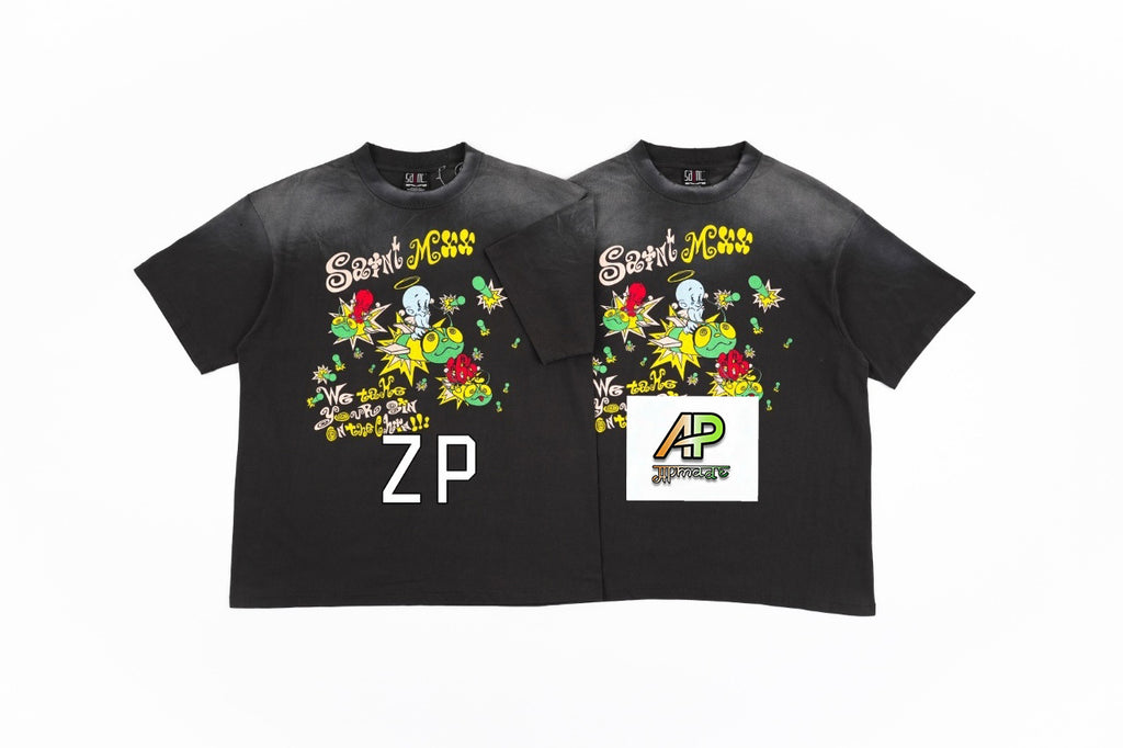 SAINT MXXXXXX Devil Bee Print Short-Sleeve T-Shirt