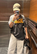SAINT MXXXXXX Big Detail Star Slogan Print Short-Sleeve T-Shirt